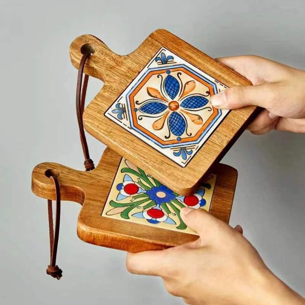 Desk Setup Retro - Japon Tarzı Isıya Dayanıklı Masif Ahşap