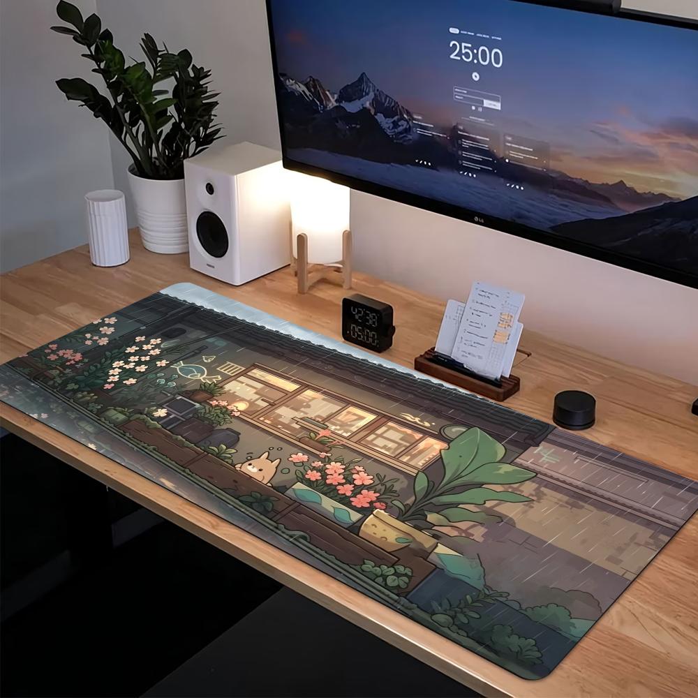 Desk Setup Laptop And Pc - Rahat Anime Street Geniş Oyun Mouse