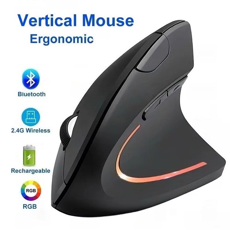 Desk Setup For Studying - Ergonomik Olarak Uyumlu Dikey Fare 2.4GHz