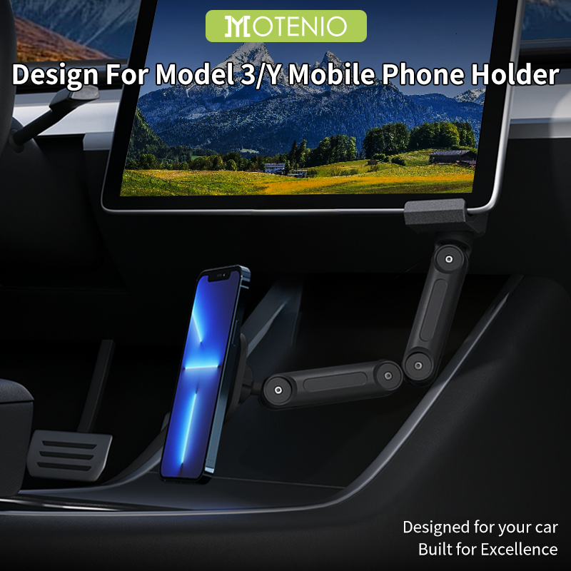 Dual Phone Holder - Tesla Model 3/Model Y için katlanabilir
