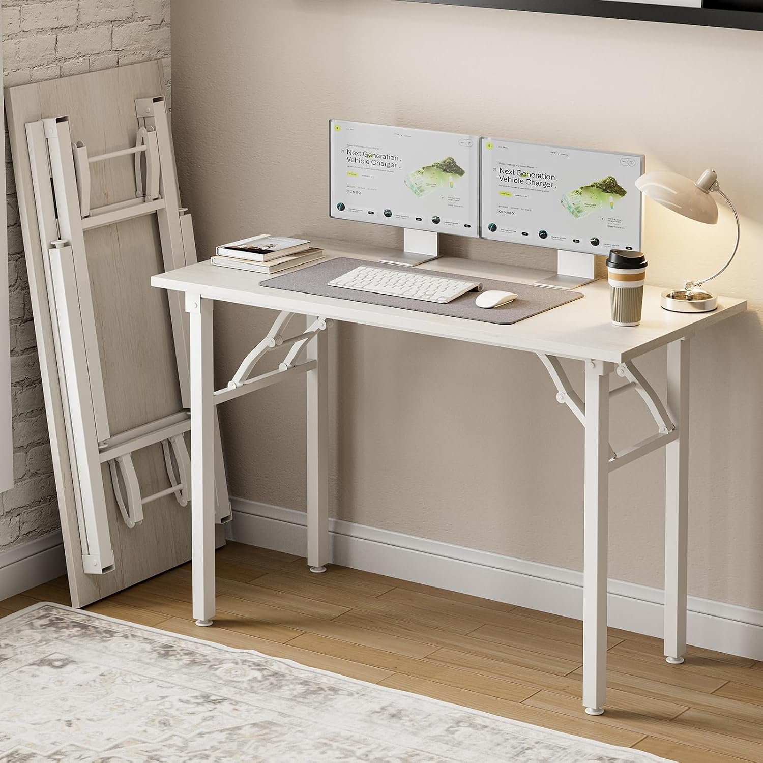 Desk Setup For 2 Laptops - Frylr Küçük Katlanabilir Bilgisayar Masası –
