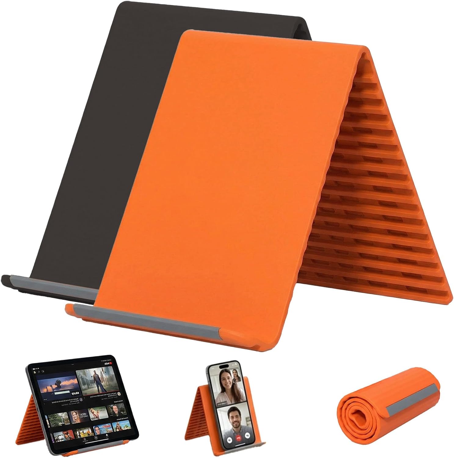 Dual Phone Holder - Taşınabilir Silikon Cep Telefonu Tutucu, Esnek