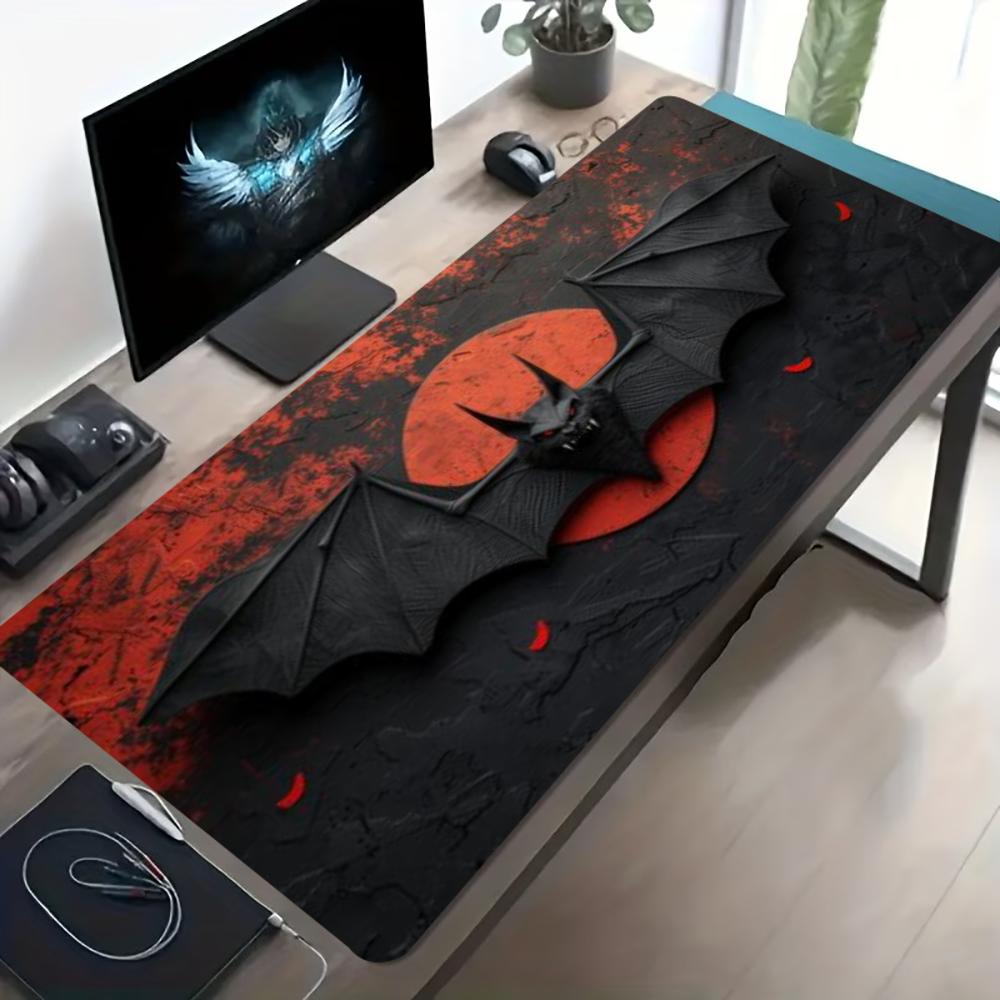 Koyu Kırmızı Yarasa Desenli Bü - Desk Setup Laptop And Pc incelemesi ve fiyatı