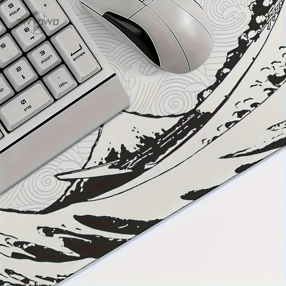 Siyah Beyaz Dalga Sanatı XXL M - Desk Setup Laptop And Pc incelemesi ve fiyatı