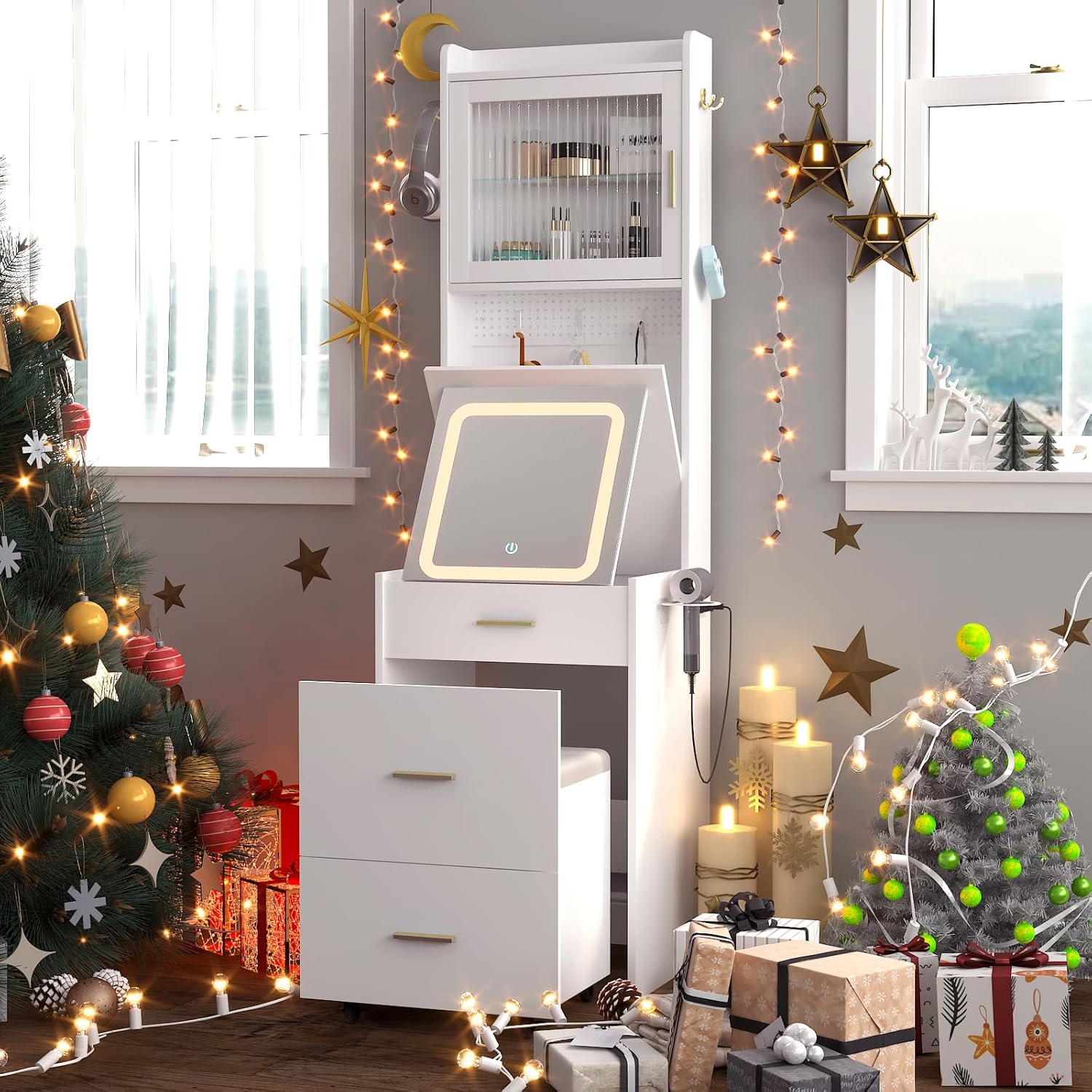 Katlanır Panelli Işıklı Aynalı - Desk Setup Small incelemesi ve fiyatı