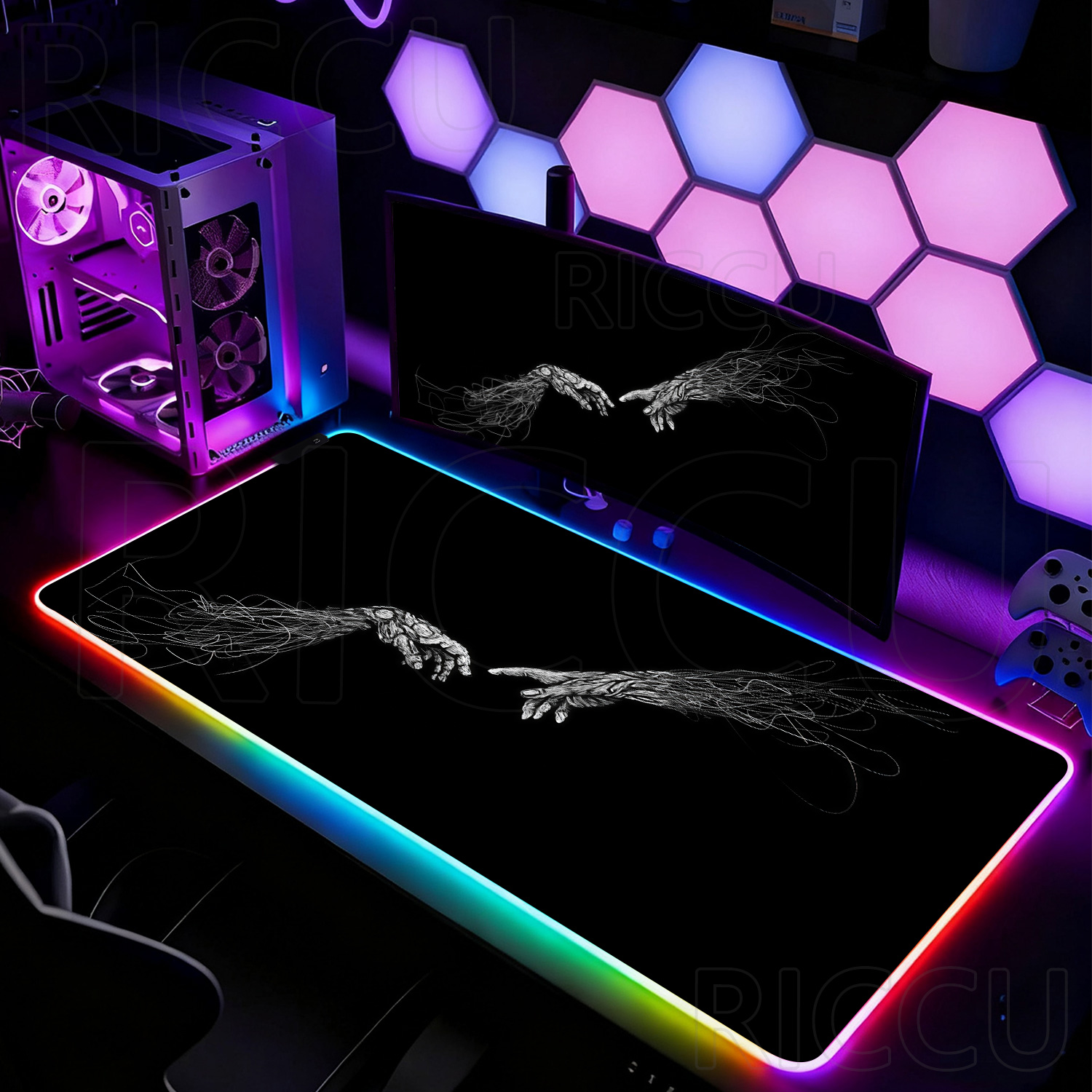 RGB XXL HD Büyük Siyah Beyaz G - Desk Setup Laptop And Pc incelemesi ve fiyatı